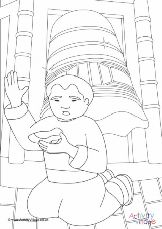 The Goddess Who Cast the Bell - Colouring Page 4