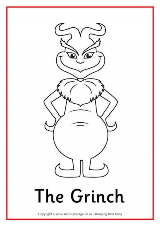 The Grinch Colouring Page