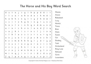 The Horse and His Boy Word Search