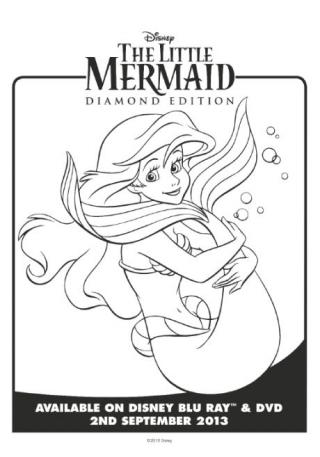 The Little Mermaid Colouring Page 3