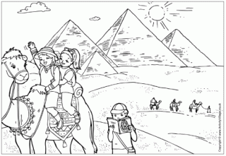 The Pyramids Colouring Page