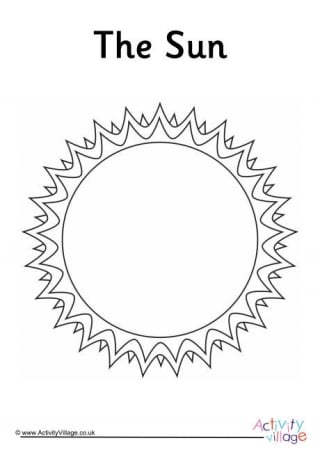 The Sun Colouring Page