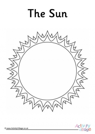 The Sun Colouring Page