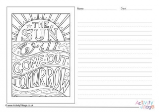 The Sun Will Come Out Tomorrow Story Paper