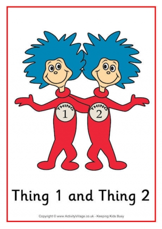 Thing 1 and Thing 2 Poster