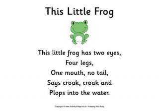 This little frog rhyme
