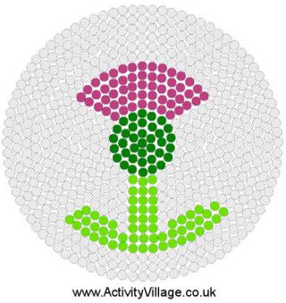 Thistle Fuse Bead Pattern