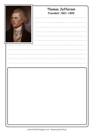 Thomas Jefferson Notebooking Page