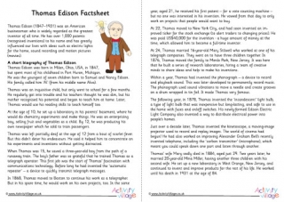 Thomas Edison Factsheet