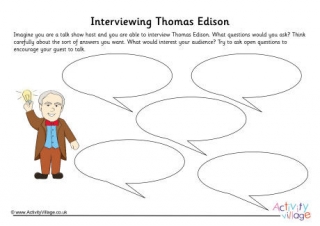 Thomas Edison interview worksheet