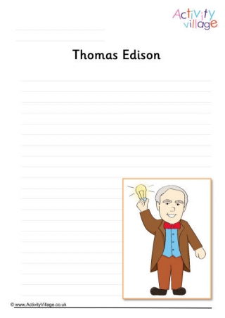 Thomas Edison Writing Page