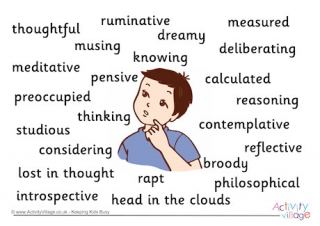 Thoughtful Synonyms Poster