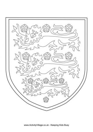 Three Lions colouring page