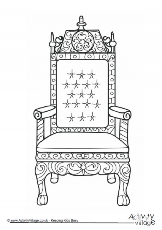 Throne Colouring Page 1