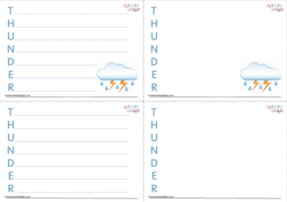Thunder Acrostic Poem Printable