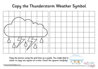 Thunderstorm weather Symbol Grid Copy
