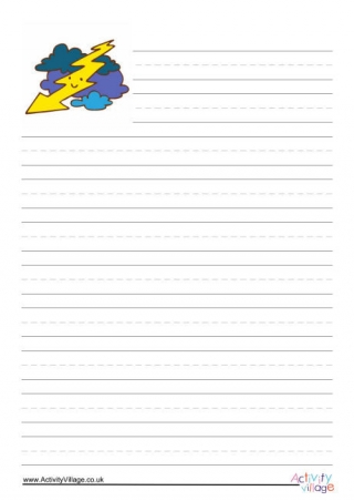 Thunderstorm Writing Paper