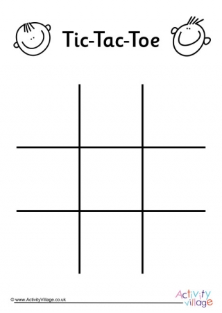 Printable Tic Tac Toe 9