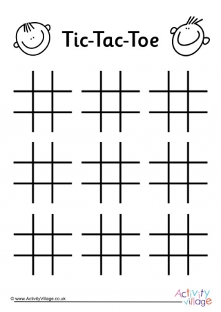 Tic Tac Toe Grid Small