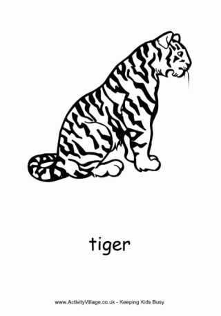 Tiger Colouring Page 2