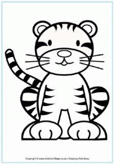 Tiger Colouring Pages