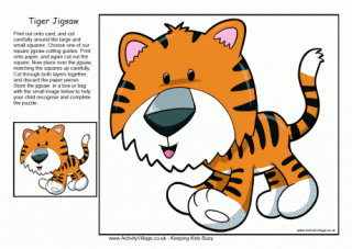 Tiger Jigsaw Printable