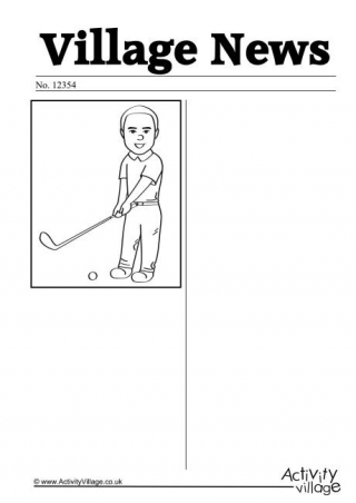 Tiger Woods Newspaper Writing Prompt