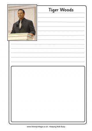 Tiger Woods Notebooking Page