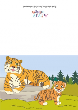 Tigers Scene Card