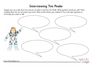 Tim Peake Interview Worksheet