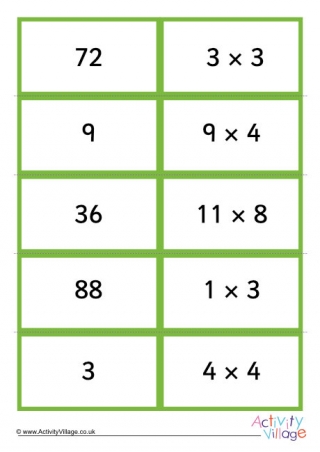 Times Table Dominoes Stage 2