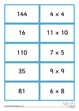 Times Table Dominoes Stage 5