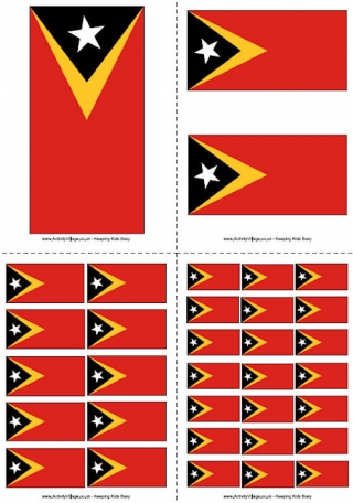 Timor Leste Flag Printable