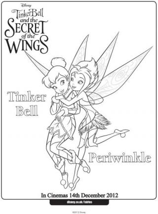 Tinkerbell and Periwinkle Colouring Page