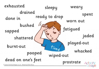 Tired Synonyms Poster