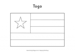 Togo Flag Colouring Page