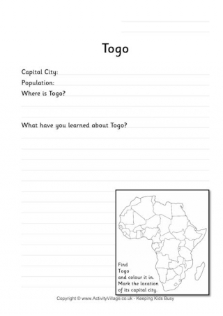 Togo Worksheet