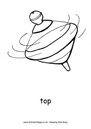 Top Colouring Page
