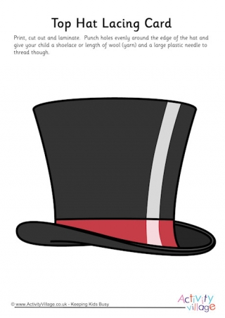 Top Hat Lacing Card
