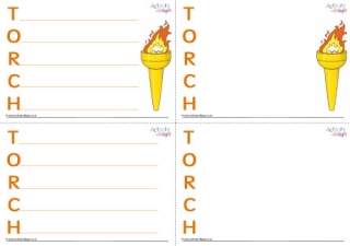 Torch Acrostic Poem Printable