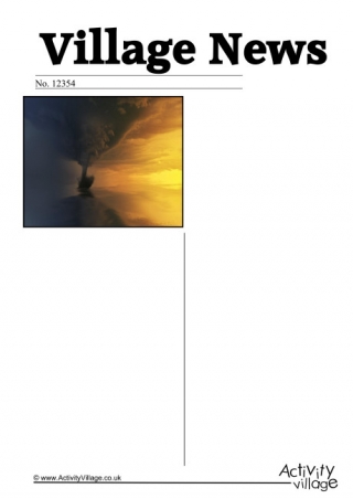 Tornado Newspaper Writing Prompt