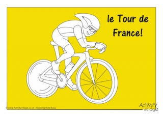 Tour de France Colour Pop Colouring Page
