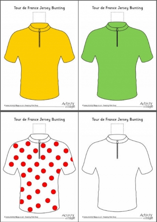 Tour de France Jersey Bunting - Large