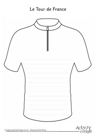 Tour de France Jersey Writing Frame