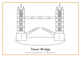 Tower Bridge Colouring Page 2