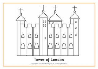 Tower of London Colouring Page 2