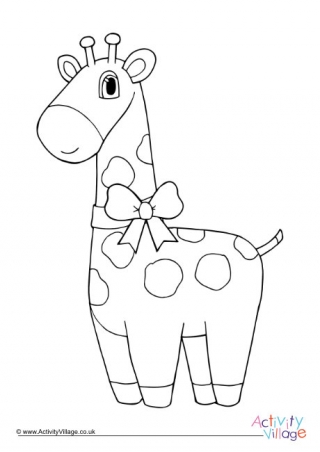 Toy Giraffe Colouring Page