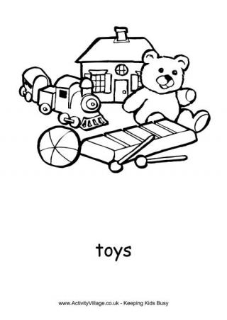 Toys Colouring Page