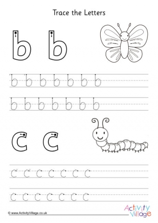 Trace the Letters Worksheet B and C