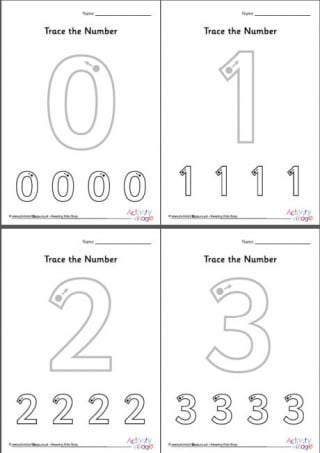 Number Tracing Worksheets